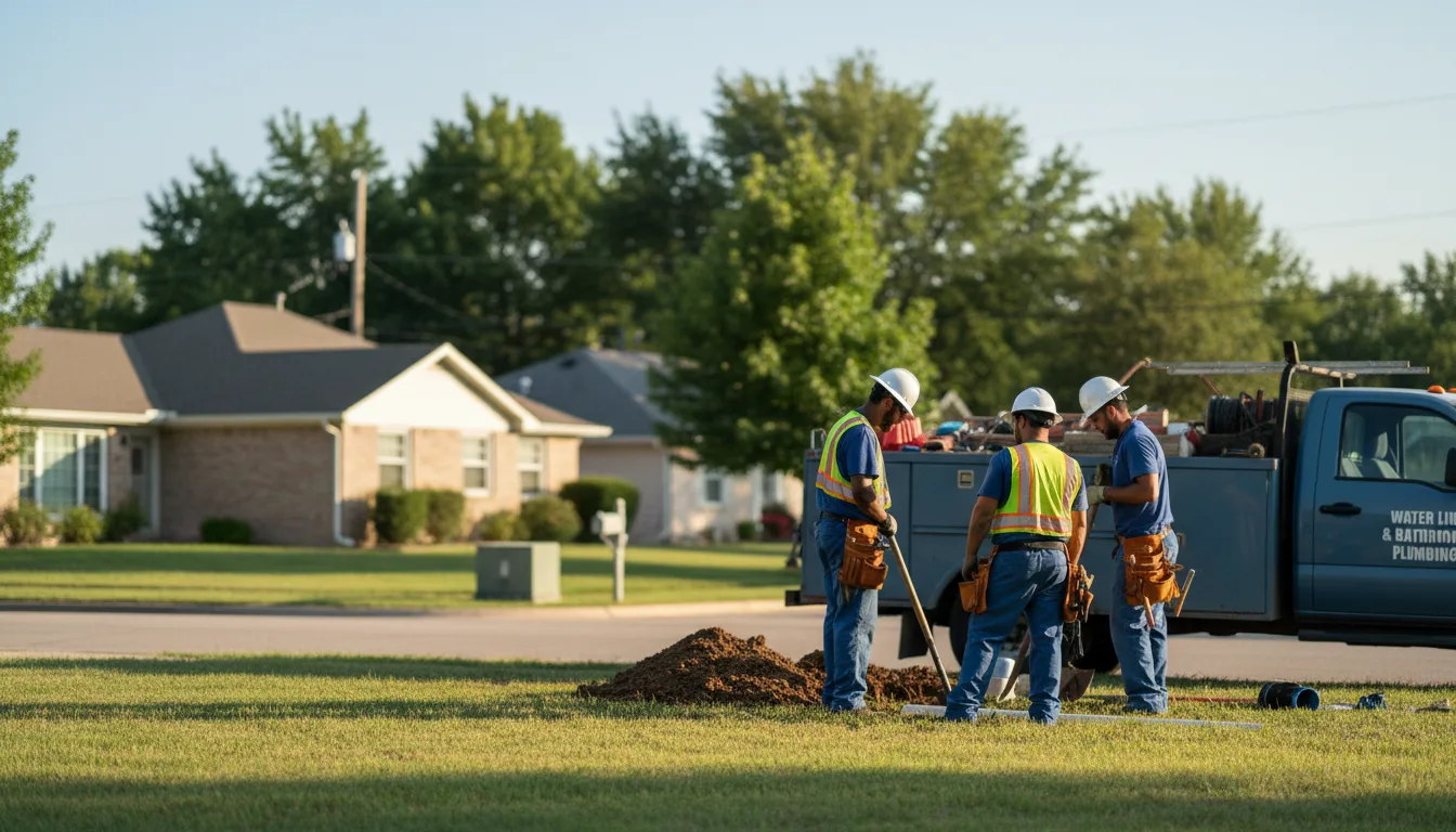 Residential water line and bathroom plumbing service in Eldorado, TX